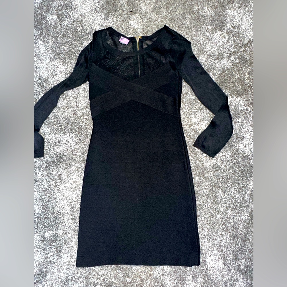 BEBE women’s bodycon black dress sz small